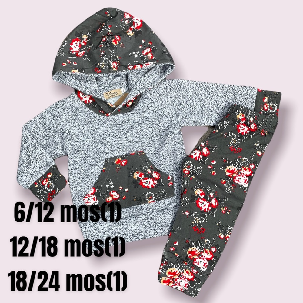 Boutique Baby Girl 2pc Floral Tracksuit
